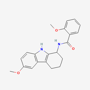 molecular formula C21H22N2O3 B10992993 2-methoxy-N-(6-methoxy-2,3,4,9-tetrahydro-1H-carbazol-1-yl)benzamide 