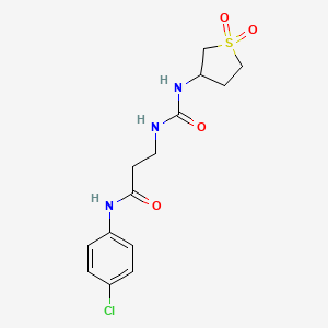 N-(4-chlorophenyl)-N~3~-[(1,1-dioxidotetrahydrothiophen-3-yl)carbamoyl]-beta-alaninamide