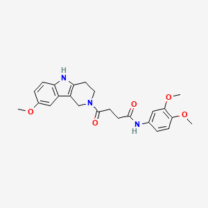 N-(3,4-dimethoxyphenyl)-4-(8-methoxy-1,3,4,5-tetrahydro-2H-pyrido[4,3-b]indol-2-yl)-4-oxobutanamide