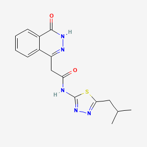 molecular formula C16H17N5O2S B10992998 2-(4-hydroxyphthalazin-1-yl)-N-[5-(2-methylpropyl)-1,3,4-thiadiazol-2-yl]acetamide 