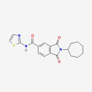 2-cycloheptyl-1,3-dioxo-N-(1,3-thiazol-2-yl)-2,3-dihydro-1H-isoindole-5-carboxamide