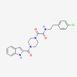 molecular formula C23H23ClN4O3 B10993024 N-[2-(4-chlorophenyl)ethyl]-2-[4-(1H-indol-2-ylcarbonyl)piperazin-1-yl]-2-oxoacetamide 