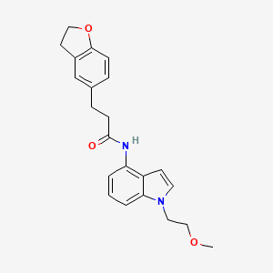 3-(2,3-dihydro-1-benzofuran-5-yl)-N-[1-(2-methoxyethyl)-1H-indol-4-yl]propanamide