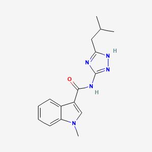 1-methyl-N-[3-(2-methylpropyl)-1H-1,2,4-triazol-5-yl]-1H-indole-3-carboxamide