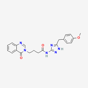 N-[3-(4-methoxybenzyl)-1H-1,2,4-triazol-5-yl]-4-(4-oxoquinazolin-3(4H)-yl)butanamide