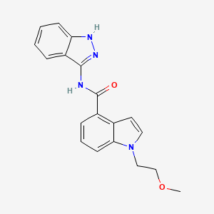 molecular formula C19H18N4O2 B10993041 N-(2H-indazol-3-yl)-1-(2-methoxyethyl)-1H-indole-4-carboxamide 