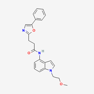 N-[1-(2-methoxyethyl)-1H-indol-4-yl]-3-(5-phenyl-1,3-oxazol-2-yl)propanamide