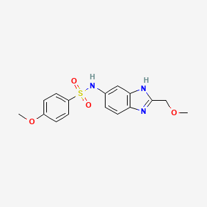 4-methoxy-N-[2-(methoxymethyl)-1H-benzimidazol-5-yl]benzenesulfonamide