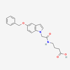 molecular formula C21H22N2O4 B10993067 4-({[5-(benzyloxy)-1H-indol-1-yl]acetyl}amino)butanoic acid 