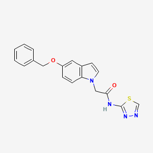 2-[5-(benzyloxy)-1H-indol-1-yl]-N-[(2Z)-1,3,4-thiadiazol-2(3H)-ylidene]acetamide