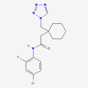 N-(4-bromo-2-fluorophenyl)-2-[1-(1H-tetrazol-1-ylmethyl)cyclohexyl]acetamide