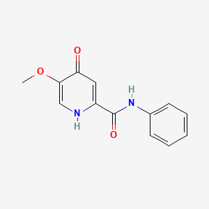 molecular formula C13H12N2O3 B10993092 4-hydroxy-5-methoxy-N-phenylpyridine-2-carboxamide 