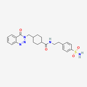 4-[(4-oxo-1,2,3-benzotriazin-3(4H)-yl)methyl]-N-[2-(4-sulfamoylphenyl)ethyl]cyclohexanecarboxamide