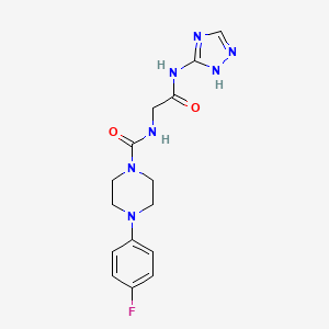 4-(4-fluorophenyl)-N-[2-oxo-2-(1H-1,2,4-triazol-3-ylamino)ethyl]piperazine-1-carboxamide