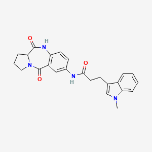 molecular formula C24H24N4O3 B10993151 N-(5,11-dioxo-2,3,5,10,11,11a-hexahydro-1H-pyrrolo[2,1-c][1,4]benzodiazepin-7-yl)-3-(1-methyl-1H-indol-3-yl)propanamide 