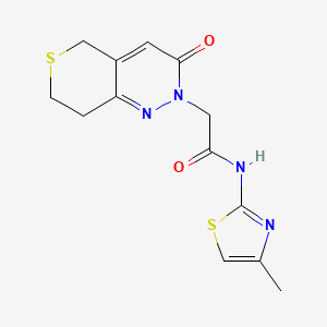 N-(4-methyl-1,3-thiazol-2-yl)-2-(3-oxo-3,5,7,8-tetrahydro-2H-thiopyrano[4,3-c]pyridazin-2-yl)acetamide