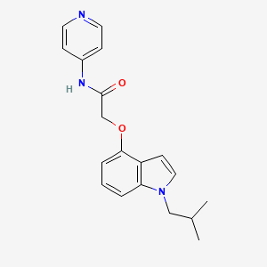 2-{[1-(2-methylpropyl)-1H-indol-4-yl]oxy}-N-(pyridin-4-yl)acetamide