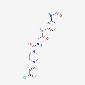 N-(2-{[3-(acetylamino)phenyl]amino}-2-oxoethyl)-4-(3-chlorophenyl)piperazine-1-carboxamide