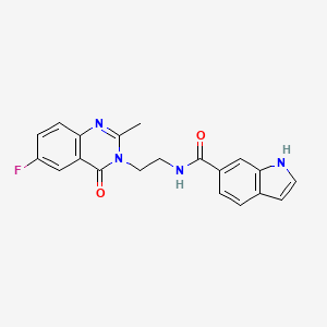 N-[2-(6-fluoro-2-methyl-4-oxoquinazolin-3(4H)-yl)ethyl]-1H-indole-6-carboxamide