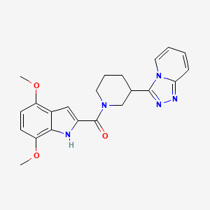 (4,7-dimethoxy-1H-indol-2-yl)[3-([1,2,4]triazolo[4,3-a]pyridin-3-yl)piperidin-1-yl]methanone