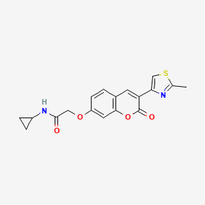 N-cyclopropyl-2-{[3-(2-methyl-1,3-thiazol-4-yl)-2-oxo-2H-chromen-7-yl]oxy}acetamide