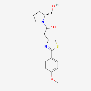 1-[(2R)-2-(hydroxymethyl)pyrrolidin-1-yl]-2-[2-(4-methoxyphenyl)-1,3-thiazol-4-yl]ethanone