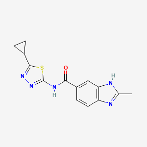 N-(5-cyclopropyl-1,3,4-thiadiazol-2-yl)-2-methyl-1H-benzimidazole-5-carboxamide