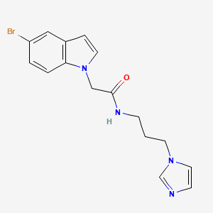 2-(5-bromo-1H-indol-1-yl)-N-[3-(1H-imidazol-1-yl)propyl]acetamide