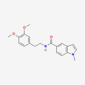 molecular formula C20H22N2O3 B10993296 N-[2-(3,4-dimethoxyphenyl)ethyl]-1-methyl-1H-indole-5-carboxamide 