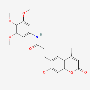 3-(7-methoxy-4-methyl-2-oxo-2H-chromen-6-yl)-N-(3,4,5-trimethoxyphenyl)propanamide