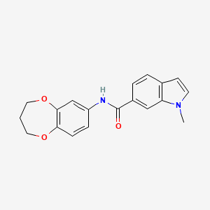 N-(3,4-dihydro-2H-1,5-benzodioxepin-7-yl)-1-methyl-1H-indole-6-carboxamide