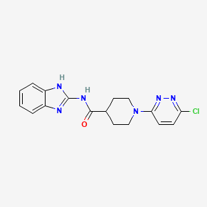 molecular formula C17H17ClN6O B10993420 N-(1H-benzimidazol-2-yl)-1-(6-chloropyridazin-3-yl)piperidine-4-carboxamide 