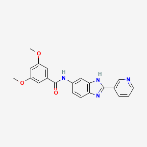 3,5-dimethoxy-N-[2-(pyridin-3-yl)-1H-benzimidazol-5-yl]benzamide