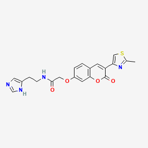 N-[2-(1H-imidazol-4-yl)ethyl]-2-{[3-(2-methyl-1,3-thiazol-4-yl)-2-oxo-2H-chromen-7-yl]oxy}acetamide