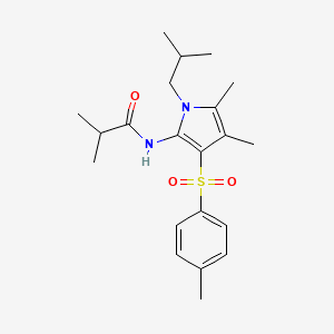 N-{4,5-dimethyl-3-[(4-methylphenyl)sulfonyl]-1-(2-methylpropyl)-1H-pyrrol-2-yl}-2-methylpropanamide