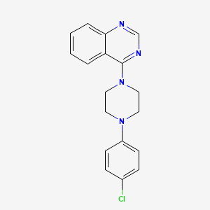 molecular formula C18H17ClN4 B10993487 4-[4-(4-Chlorophenyl)piperazin-1-yl]quinazoline 