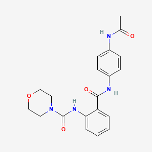 molecular formula C20H22N4O4 B10993518 N-(2-{[4-(acetylamino)phenyl]carbamoyl}phenyl)morpholine-4-carboxamide 