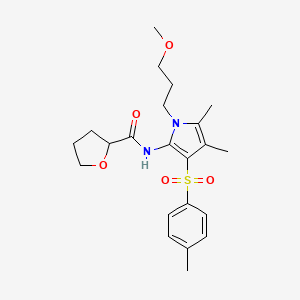 N-{1-(3-methoxypropyl)-4,5-dimethyl-3-[(4-methylphenyl)sulfonyl]-1H-pyrrol-2-yl}tetrahydrofuran-2-carboxamide