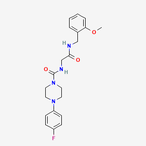 4-(4-fluorophenyl)-N-{2-[(2-methoxybenzyl)amino]-2-oxoethyl}piperazine-1-carboxamide