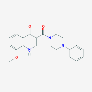 molecular formula C21H21N3O3 B10993564 (4-Hydroxy-8-methoxyquinolin-3-yl)(4-phenylpiperazin-1-yl)methanone 