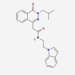 N-[2-(1H-indol-1-yl)ethyl]-2-[3-(2-methylpropyl)-4-oxo-3,4-dihydrophthalazin-1-yl]acetamide