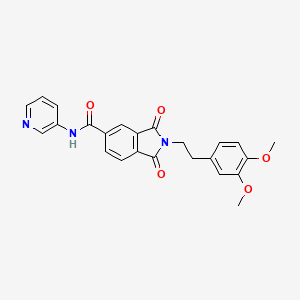 2-[2-(3,4-dimethoxyphenyl)ethyl]-1,3-dioxo-N-(pyridin-3-yl)-2,3-dihydro-1H-isoindole-5-carboxamide