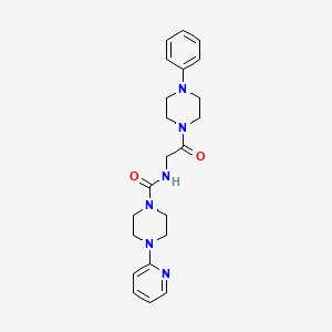 N-[2-oxo-2-(4-phenylpiperazin-1-yl)ethyl]-4-(pyridin-2-yl)piperazine-1-carboxamide