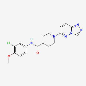 molecular formula C18H19ClN6O2 B10993615 N-(3-chloro-4-methoxyphenyl)-1-([1,2,4]triazolo[4,3-b]pyridazin-6-yl)piperidine-4-carboxamide 