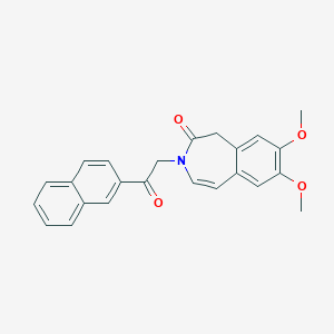 molecular formula C24H21NO4 B10993624 7,8-dimethoxy-3-[2-(2-naphthyl)-2-oxoethyl]-1,3-dihydro-2H-3-benzazepin-2-one 