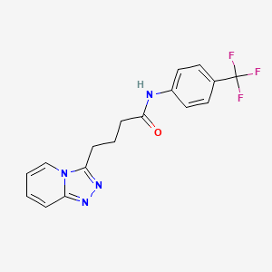 molecular formula C17H15F3N4O B10993674 4-([1,2,4]triazolo[4,3-a]pyridin-3-yl)-N-(4-(trifluoromethyl)phenyl)butanamide 