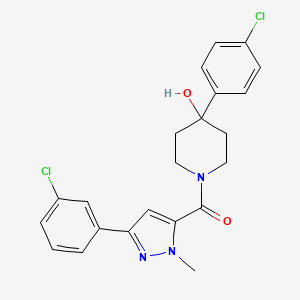 [4-(4-chlorophenyl)-4-hydroxypiperidin-1-yl][3-(3-chlorophenyl)-1-methyl-1H-pyrazol-5-yl]methanone