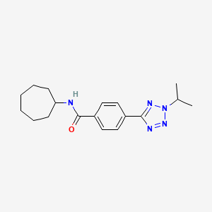 N-cycloheptyl-4-[2-(propan-2-yl)-2H-tetrazol-5-yl]benzamide