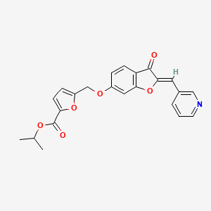 molecular formula C23H19NO6 B10993704 propan-2-yl 5-({[(2Z)-3-oxo-2-(pyridin-3-ylmethylidene)-2,3-dihydro-1-benzofuran-6-yl]oxy}methyl)furan-2-carboxylate 