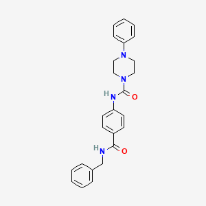 molecular formula C25H26N4O2 B10993715 N-[4-(benzylcarbamoyl)phenyl]-4-phenylpiperazine-1-carboxamide 